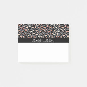 Roos Gold Leopard Print Post-it® Notes