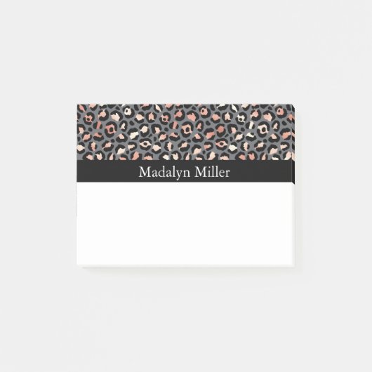 Roos Gold Leopard Print Post-it® Notes (Voorkant)