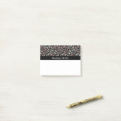 Roos Gold Leopard Print Post-it® Notes (Op bureau)