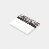 Roos Gold Leopard Print Post-it® Notes (Schuin)