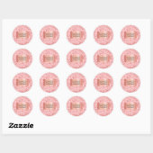 Roos Gold Leopard Print Ronde Sticker (Vel)