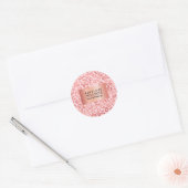 Roos Gold Leopard Print Ronde Sticker (Envelop)