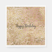 Roos Gold Leopard Print Servet (Voorkant)