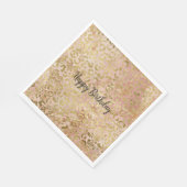 Roos Gold Leopard Print Servet (Hoek)