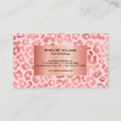 Roos Gold Leopard Print Visitekaartje (Achterkant)