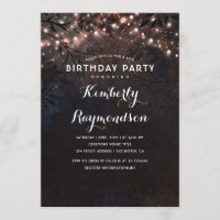 Roos Gold Lights Rustieke Nacht Verjaardag