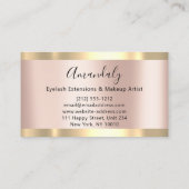 Roos Gold Lijst Event Planner Elegant Visitekaartje (Achterkant)