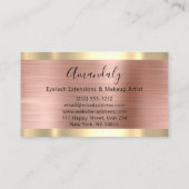 Roos Gold Lijst Event Planner geborsteld Visitekaartje (Achterkant)