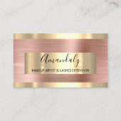 Roos Gold Lijst Event Planner geborsteld Visitekaartje (Voorkant)