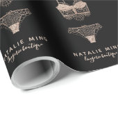 Roos Gold Lingerie Boutique Logo Business Cadeaupapier (Rol Hoek)