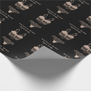 Roos Gold Lingerie Boutique Logo Business Cadeaupapier