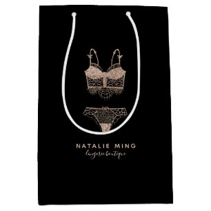 Roos Gold Lingerie Boutique Logo Business Medium Cadeauzakje