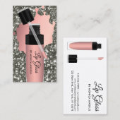 Roos Gold Lip Gloss Liquid Lipstick Visitekaartje (Voorkant / Achterkant)