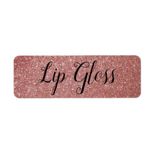 Roos Gold Lipgloss-etiket Etiket