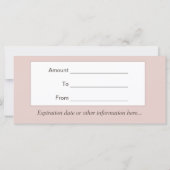 Roos Gold Lips Blush Pink Salon Cadeaubonnen (Achterkant)