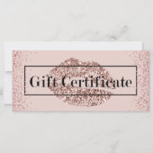 Roos Gold Lips Blush Pink Salon Cadeaubonnen (Voorkant)