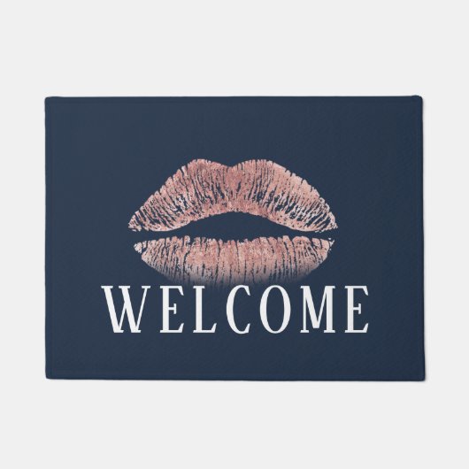 Roos Gold Lips Makeup Artist Salon Navy Welkom Deurmat (Voorkant)