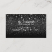 Roos Gold Lips Makeup MArtist odern Black Glitter Visitekaartje (Achterkant)