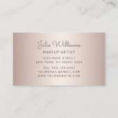 Roos Gold Lips met monogram Makeup Artist Visitekaartje (Achterkant)