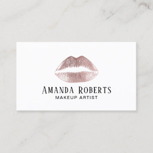 Roos Gold Lips Minimalist Makeup Artist Visitekaartje