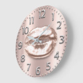 Roos Gold Lips Number Blush Silver Grey Grote Klok (Hoek)