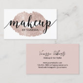 Roos Gold Lips Print Makeup Artist Salon Spa Visitekaartje (Voorkant / Achterkant)