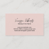 Roos Gold Lips Print Makeup Artist Salon Spa Visitekaartje (Achterkant)