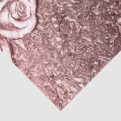 Roos Gold Liquid Chrome Metallic Bloemen Glam Part Tissuepapier (Detail)