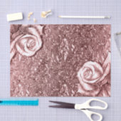 Roos Gold Liquid Chrome Metallic Bloemen Glam Part Tissuepapier (Craft)
