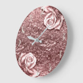 Roos Gold Liquid Chrome Metallic Chic Glam Grote Klok (Hoek)