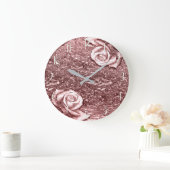 Roos Gold Liquid Chrome Metallic Chic Glam Grote Klok (Huis)