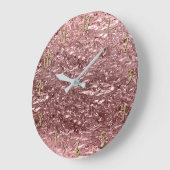 Roos Gold Liquid Chrome Metallic Chic Glam Grote Klok (Hoek)