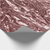 Roos Gold Liquid Chrome Metallic Chic Glam Party Cadeaupapier (Hoek)