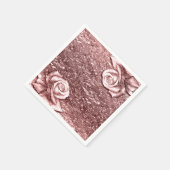 Roos Gold Liquid Chrome Metallic Chic Glam Party Servet (Hoek)