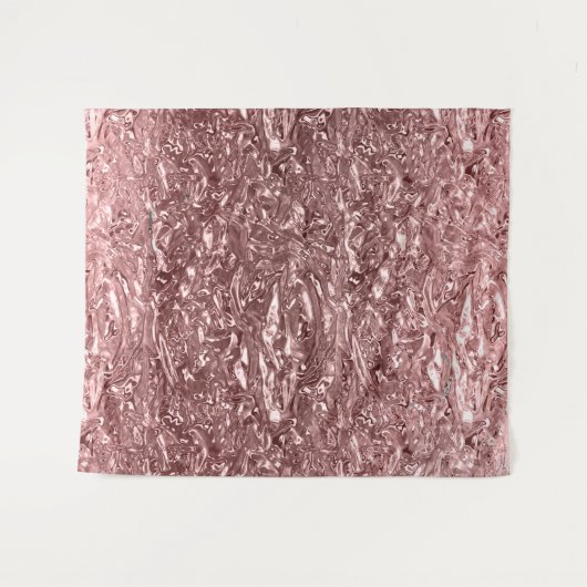 Roos Gold Liquid Chrome Metallic Chic Glam Wandkleed (Voorkant (horizontaal))