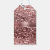 Roos Gold Liquid Chrome Metallic Chic Party Favor Cadeaulabel (Achterkant)