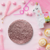 Roos Gold Liquid Chrome Metallic Glam Party Papieren Bordje (Feest)