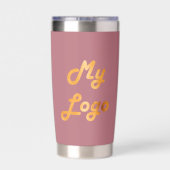 Roos Gold logo Business Geïsoleerde Drinkbeker (Achterkant)