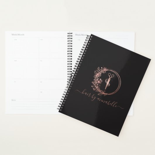 Roos Gold Logo Haarstylist Benoeming Planner (Display)