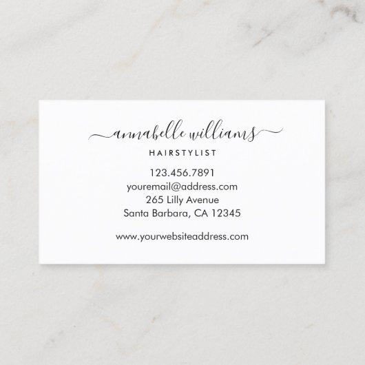 Roos Gold Logo Haarstylist Visitekaartje (Achterkant)