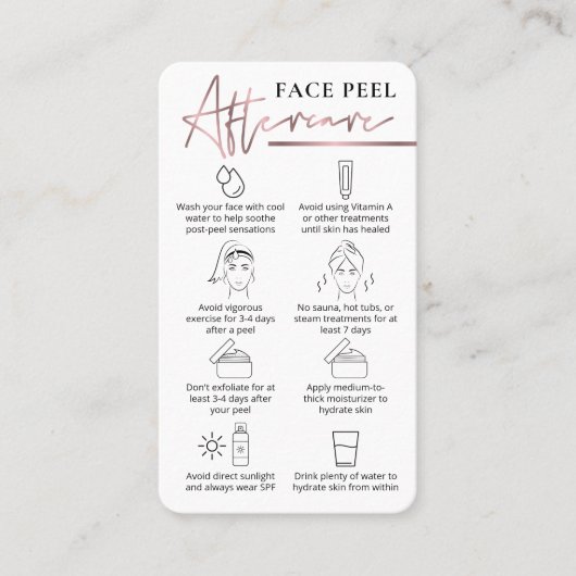 Roos Gold Logo Peel Aftercare Visitekaartje (Voorkant)