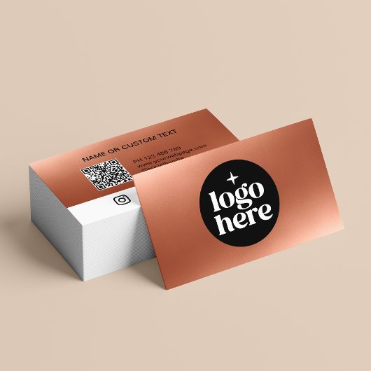 Roos Gold Logo QR Code Social Media Visitekaartje