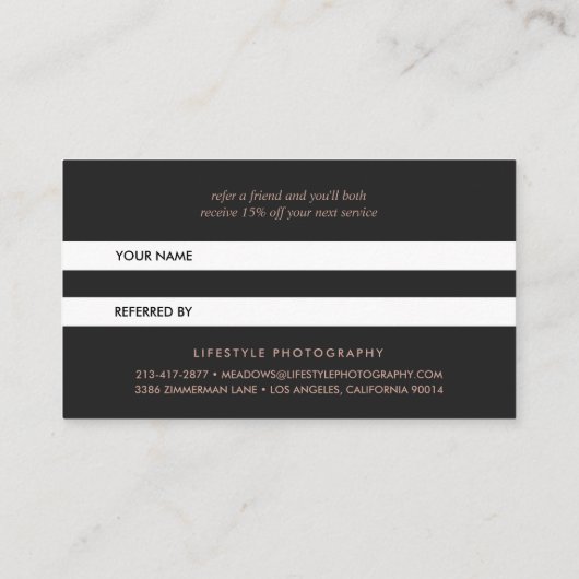 Roos Gold Logo verwijzingskaart Aanbevelingskaartje (Achterkant)