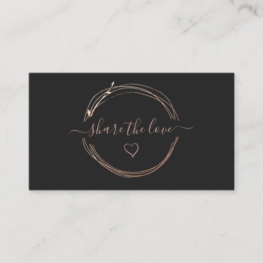 Roos Gold Logo verwijzingskaart Aanbevelingskaartje (Voorkant)