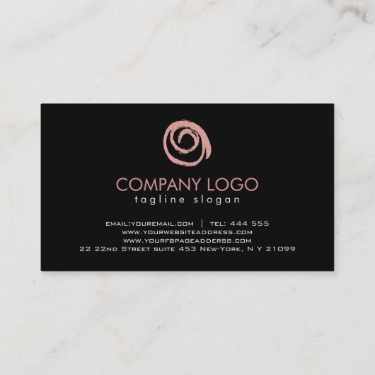 Roos Gold Logo Visitekaartje (Achterkant)