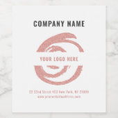 Roos Gold Logo Wijn Etiket (Enkel label)