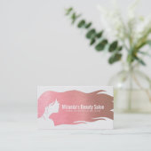 Roos Gold Long Hair Makeup Artist Hair Stylist Visitekaartje (Staand voorkant)