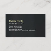 Roos Gold Long Hair Makeup Artist Hair Stylist Visitekaartje (Achterkant)