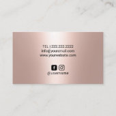 Roos Gold Long Lashes Makeup kunstenaar Beauty Sal Visitekaartje (Achterkant)