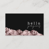 Roos Gold Lopard Hallo Prachtige Voeg uw Logo toe Visitekaartje (Voorkant)